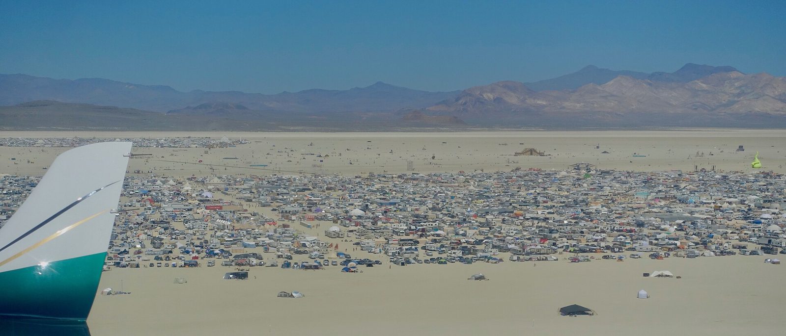 On final approach to Black Rock City, Burning Man 2019